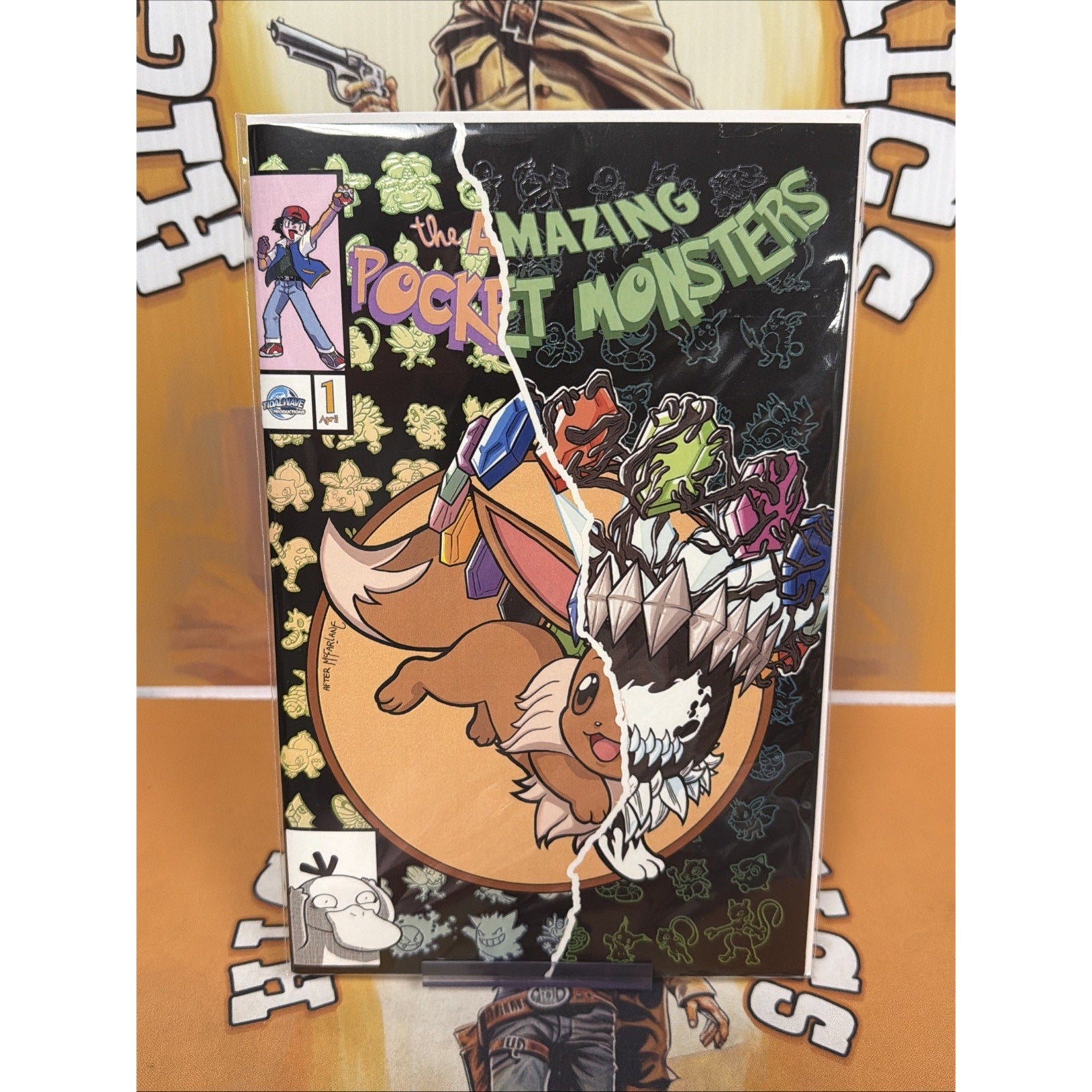 AMAZING POCKET MONSTERS VENOMIZED EEVEE 300 HOMAGE SPLIT EMBOSSED VARI