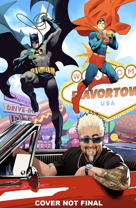 BATMAN-SUPERMAN-WORLDS-FINEST-#37-CVR-D-DAN-MORA-GUY-FIERI-CAMEO-CARD-STOCK-VAR