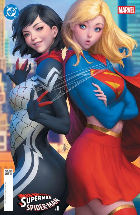 DC MARVEL SUPERMAN SPIDER-MAN #1 (ONE SHOT) CVR M STANLEY ARTGERM LAU SUPERGIRL & SILK CARD STOCK VAR 03/25/2026