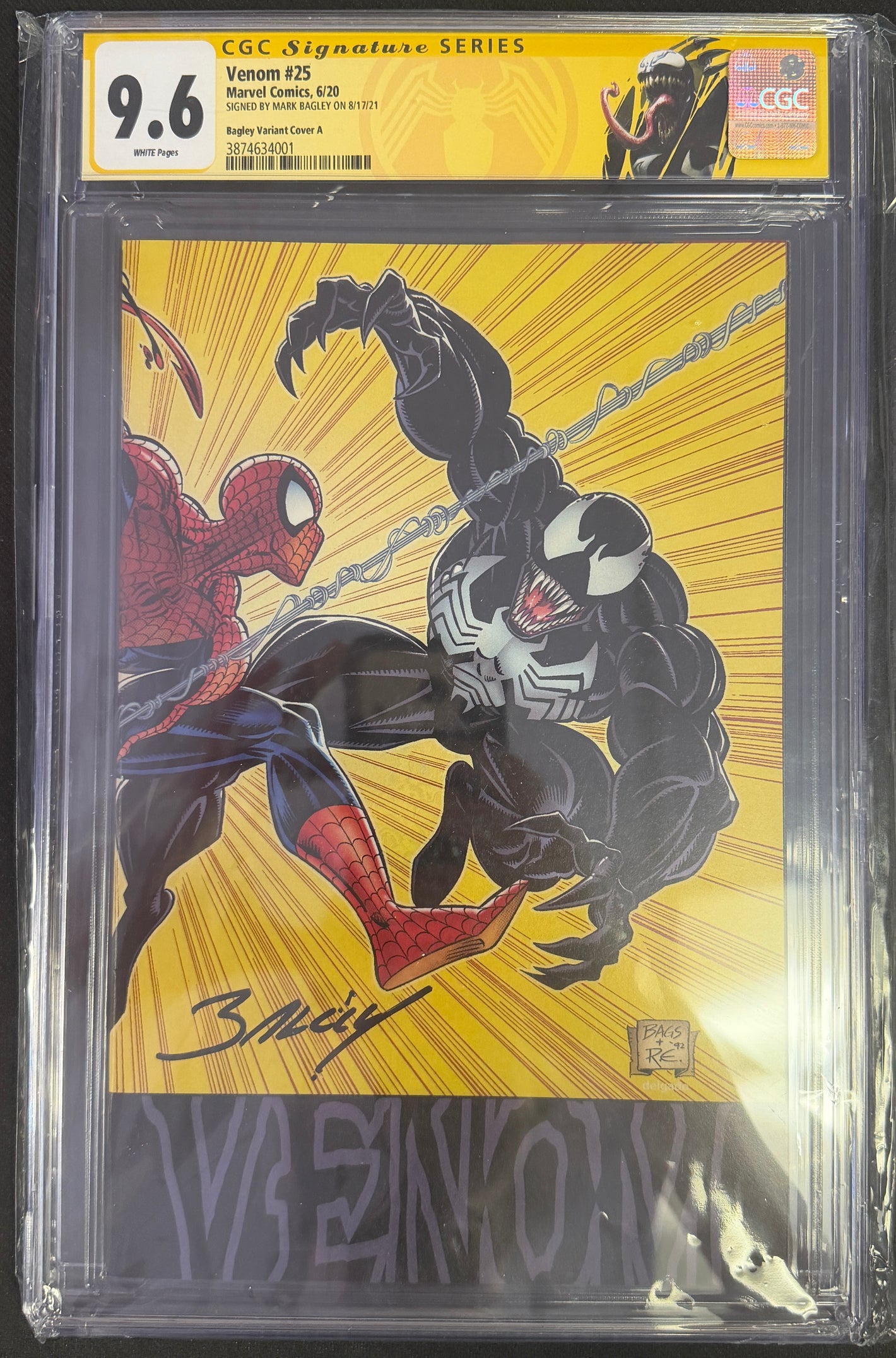 VENOM #25 BAGLEY 1/100 WRAP VAR CGC 9.6 SIGNATURE SERIES