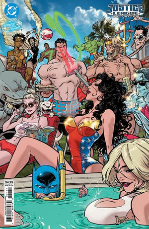 JUSTICE LEAGUE UNLIMITED #21 CVR F KAARE ANDREWS SWIMSUIT CARD STOCK VAR 07/22/2026