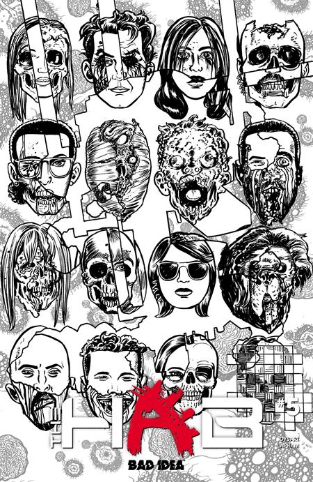 HAB #5 (OF 5) CVR D DAVID LAPHAM BW INFECTED SKULLS VAR 08/26/2026