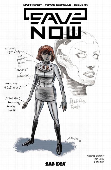 SAVE NOW #4 (OF 4) CVR B LEWIS LAROSA MATT KINDT CHARACTER DESIGN VAR 08/26/2026