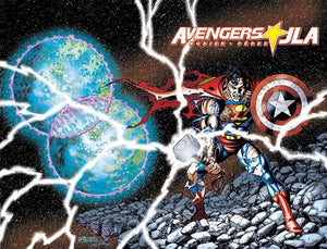 AVENGERS JLA #4 FACSIMILE EDITION CVR D GEORGE PEREZ WRAPAROUND FOIL VAR 08/26/2026