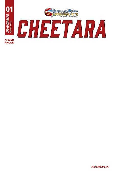THUNDERCATS CHEETARA #1 CVR F BLANK AUTHENTIX VAR 09/02/2026
