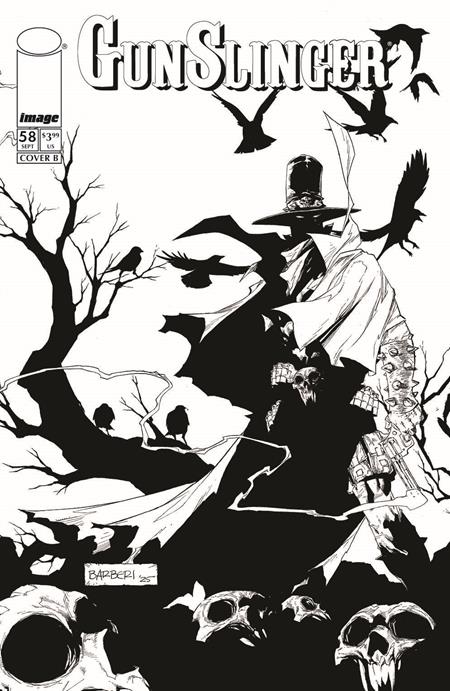 GUNSLINGER SPAWN #58 CVR B CARLO BARBERI B&W VAR 09/23/2026