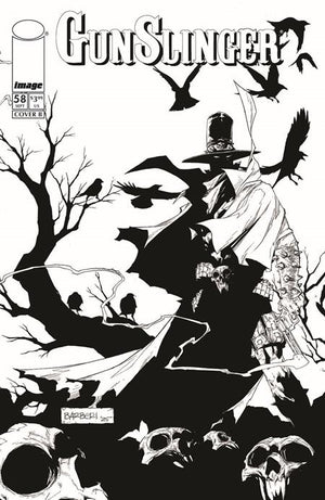 GUNSLINGER SPAWN #58 CVR B CARLO BARBERI B&W VAR 09/23/2026