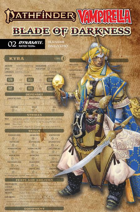 PATHFINDER VAMPIRELLA BLADE OF DARKNESS #2 CVR C WAYNE REYNOLDS CHARACTER SHEET VAR 11/25/2026