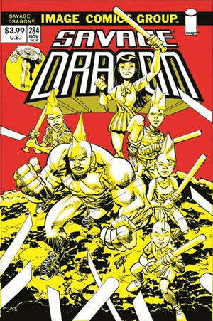SAVAGE DRAGON #284 CVR B ERIK LARSEN 70S THROWBACK VAR (MR) 11/25/2026