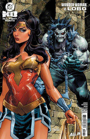 DC K.O. WONDER WOMAN VS LOBO #1 (ONE SHOT) CVR B DAN PANSOIAN CARD STOCK VAR 12/10/2025