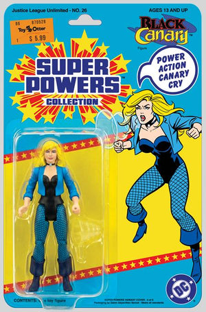JUSTICE LEAGUE UNLIMITED #26 CVR E JASON GEYER & ALEX SAVIUK BLACK CANARY SUPER POWERS ACTION FIGURE CARD STOCK VAR 12/23/2026