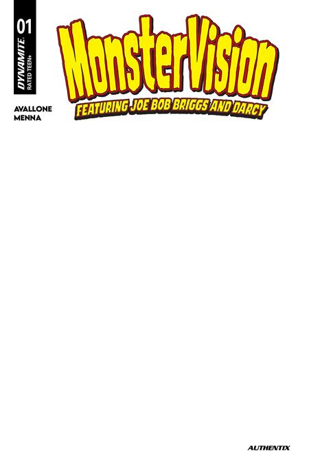 MONSTERVISION FEATURING JOE BOB BRIGGS AND DARCY #1 CVR E BLANK AUTHENTIX VAR 12/23/2026
