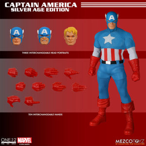 MEZCO ONE 12 - MARVEL - CAPTAIN AMERICA SILVER AGE EDITION (DEC 2024)