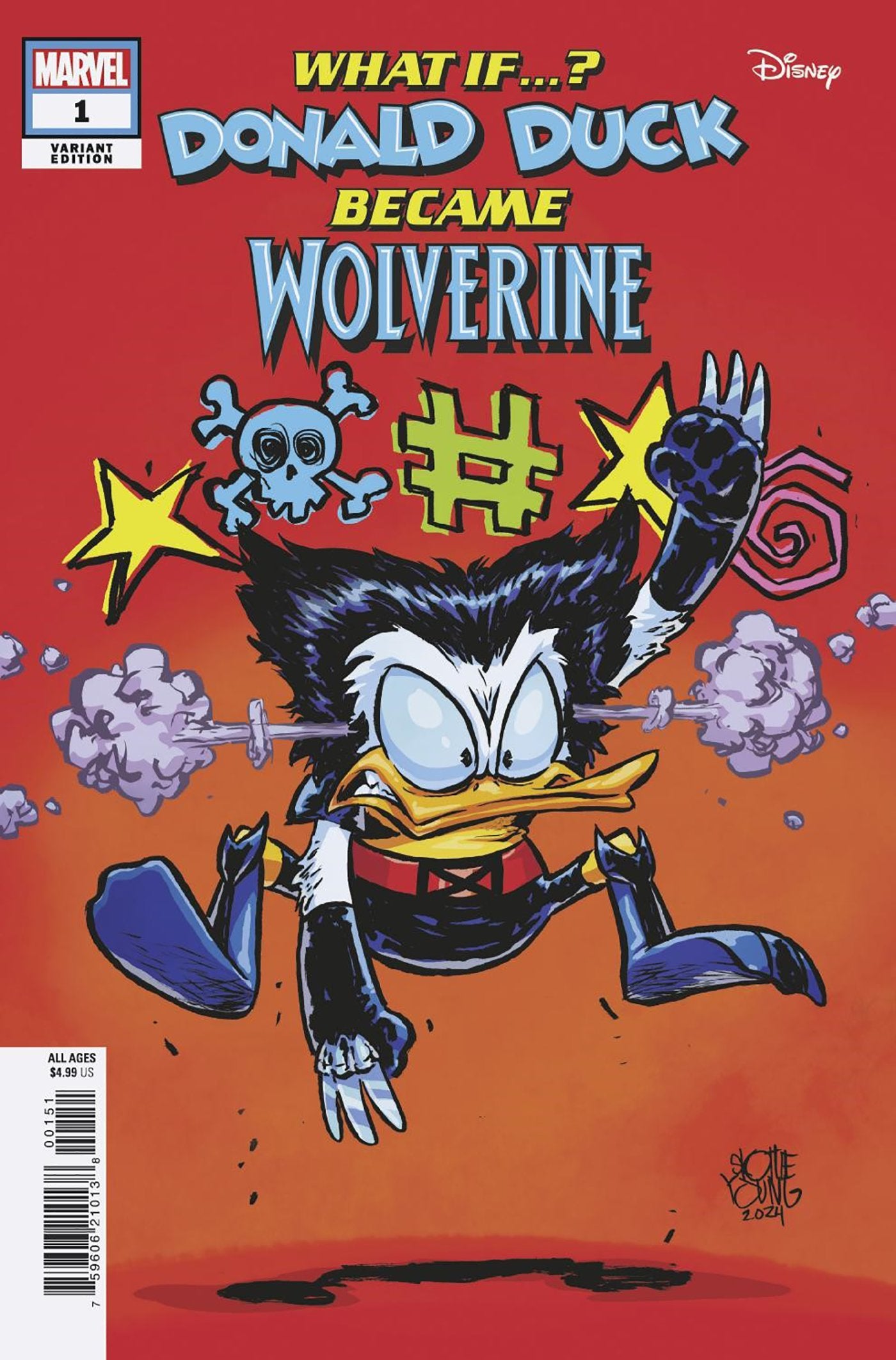 WHAT IF DONALD DUCK BECAME WOLVERINE #1 SKOTTIE YOUNG VAR