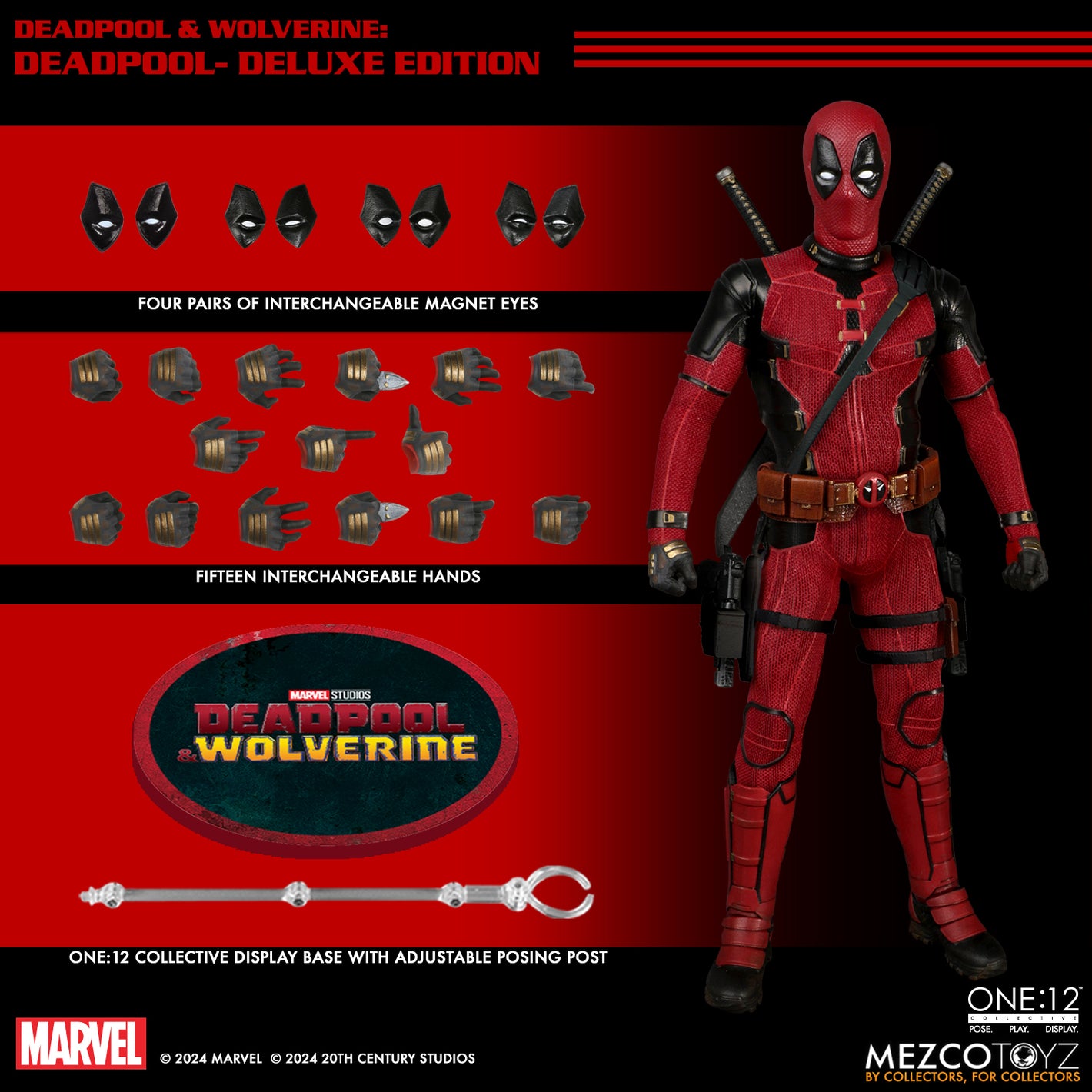 MEZCO ONE 12 - DEADPOOL & WOLVERINE- DEADPOOL DLX (MAY 2025)