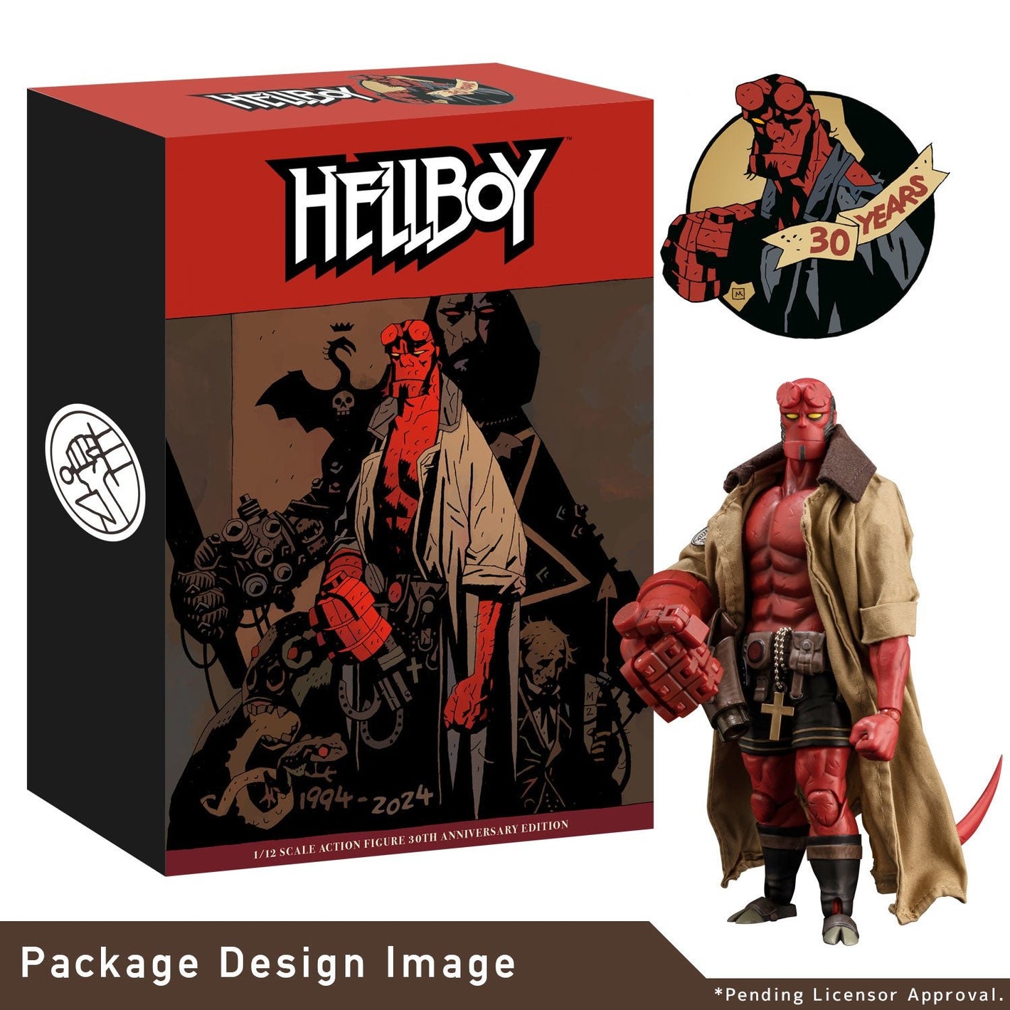 1000 TOYS - 1/12 HELLBOY 30TH ANNIVERSARY (FEB 2025) - High Noon Comics