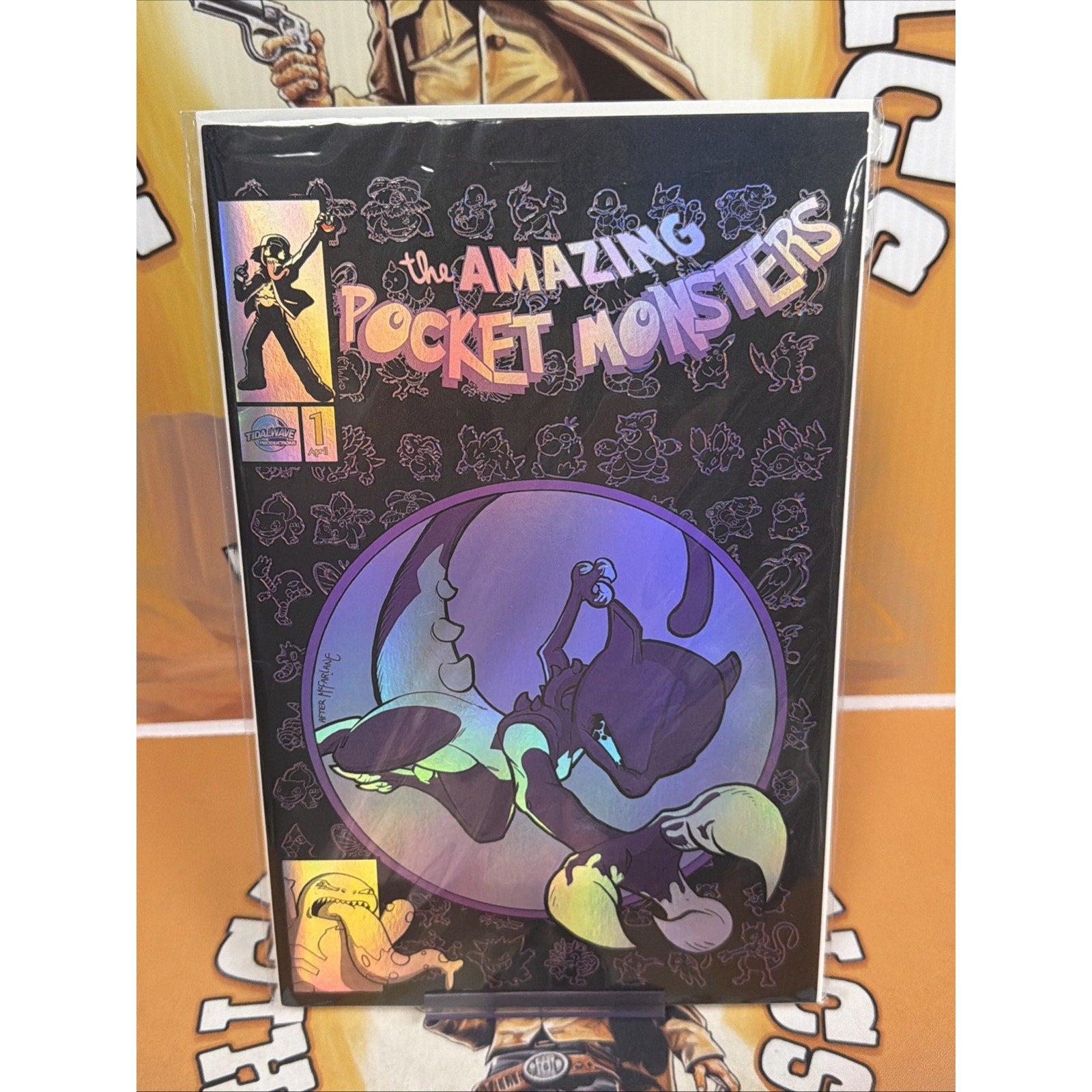 THE AMAZING POCKET MONSTERS VENOMIZED MEWTWO 300 HOMAGE FOIL EMBOSSED