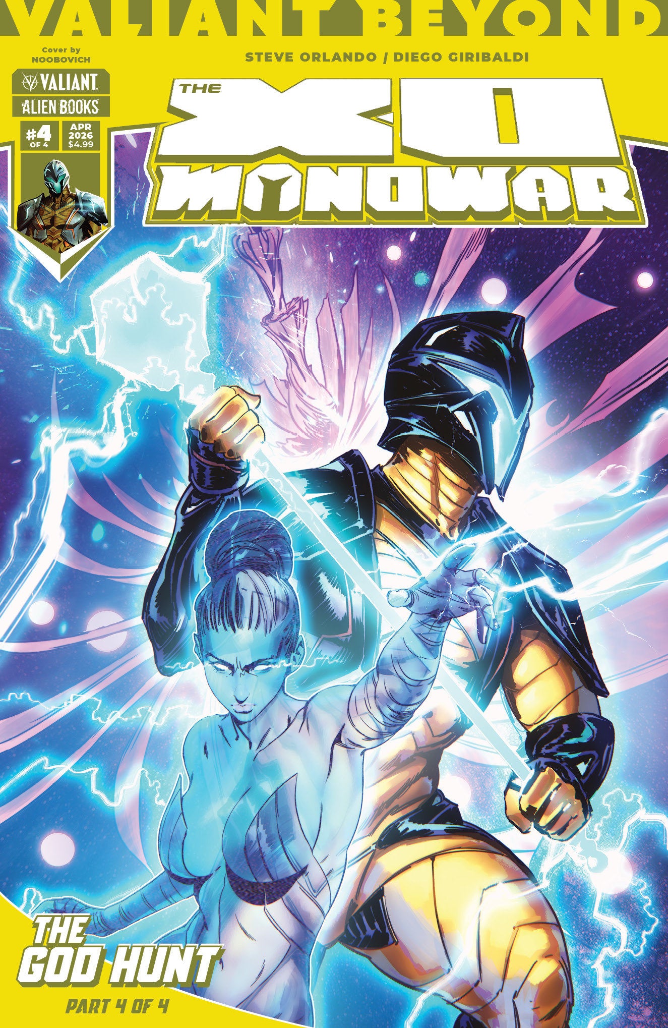 Valiant Beyond: The X-O Manowar #8--The God Hunt #4 Cover A (Noobovich) 04/15/2026