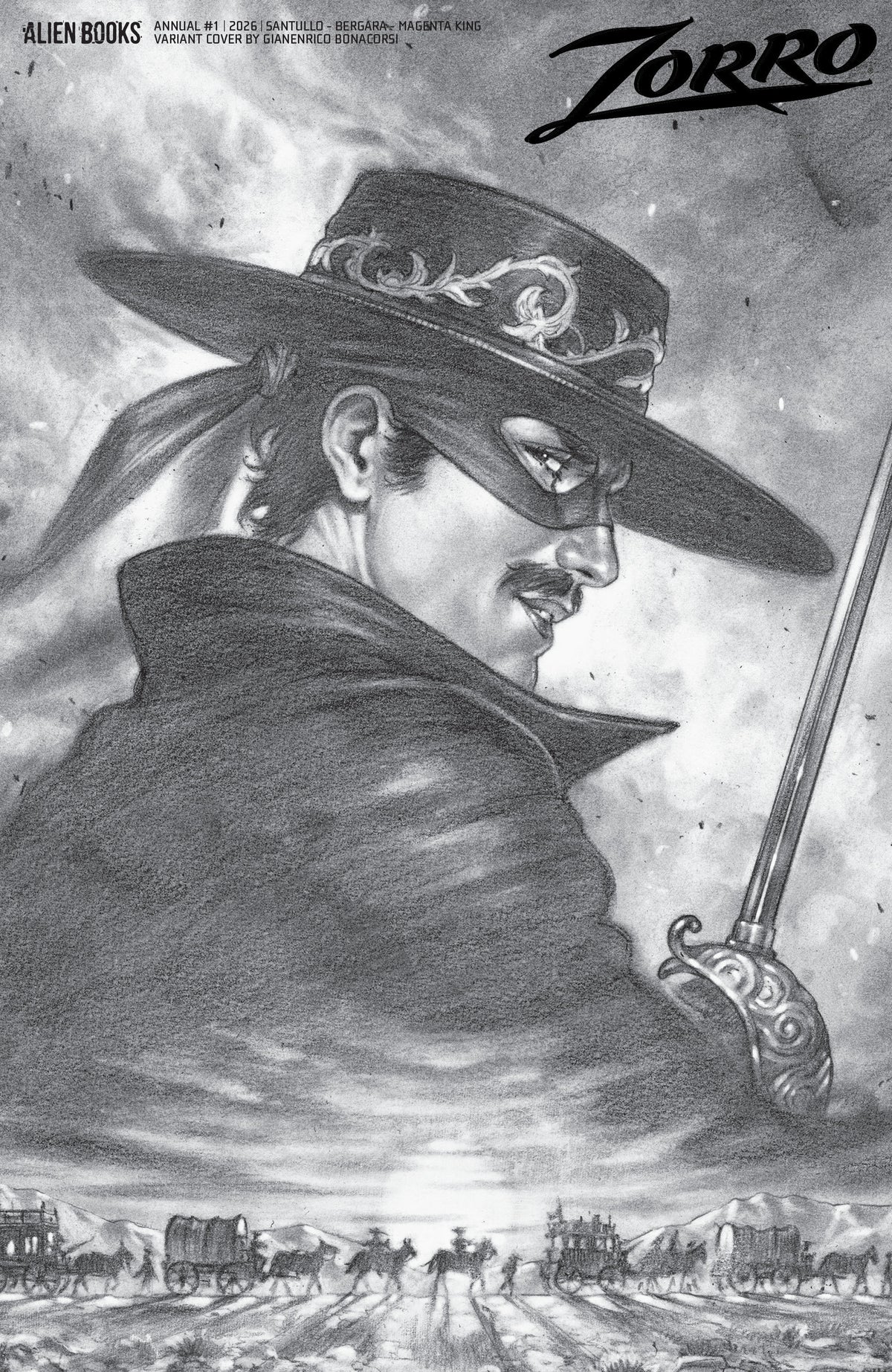 ZORRO ANNUAL #1 VARIANT D (BONACORSI B&W) 12/16/2026