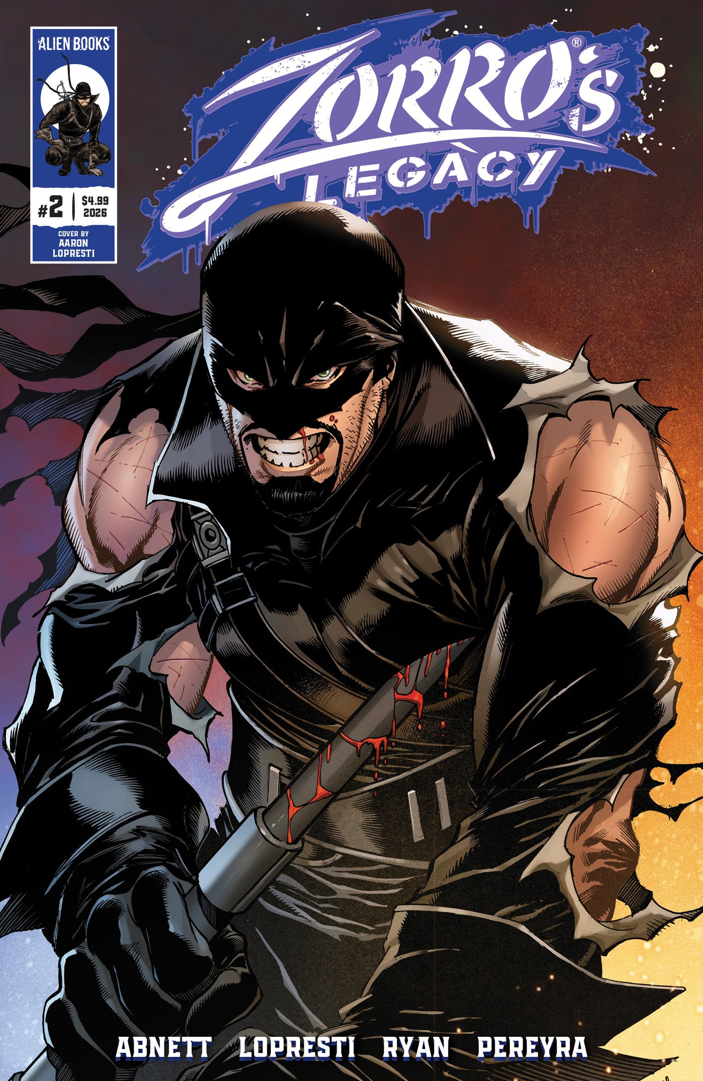 ZORRO'S LEGACY #2 COVER A (LOPRESTI) 08/19/2026