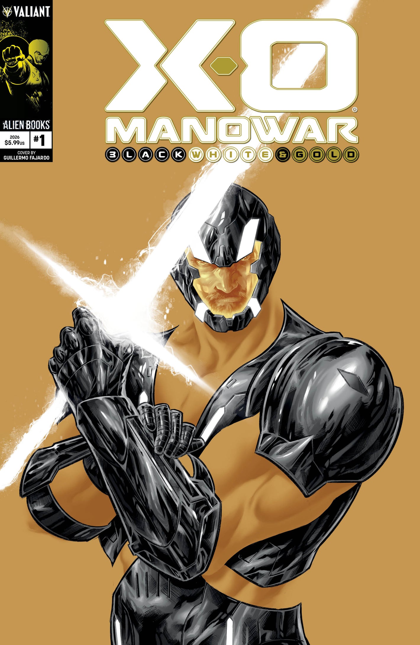 X-O MANOWAR BLACK, WHITE & GOLD #1 COVER A (FAJARDO) 10/21/2026