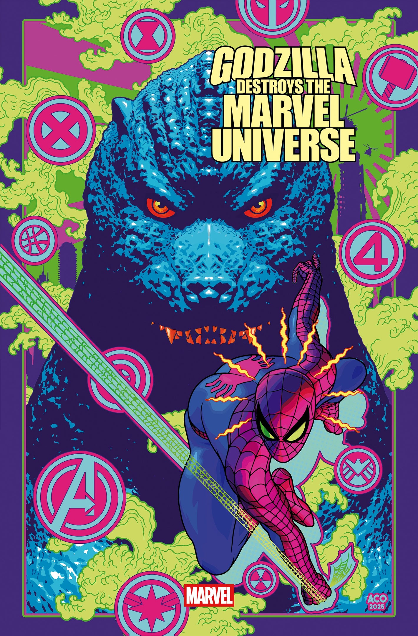 GODZILLA DESTROYS THE MARVEL UNIVERSE #4 ACO VARIANT 10/15/25
