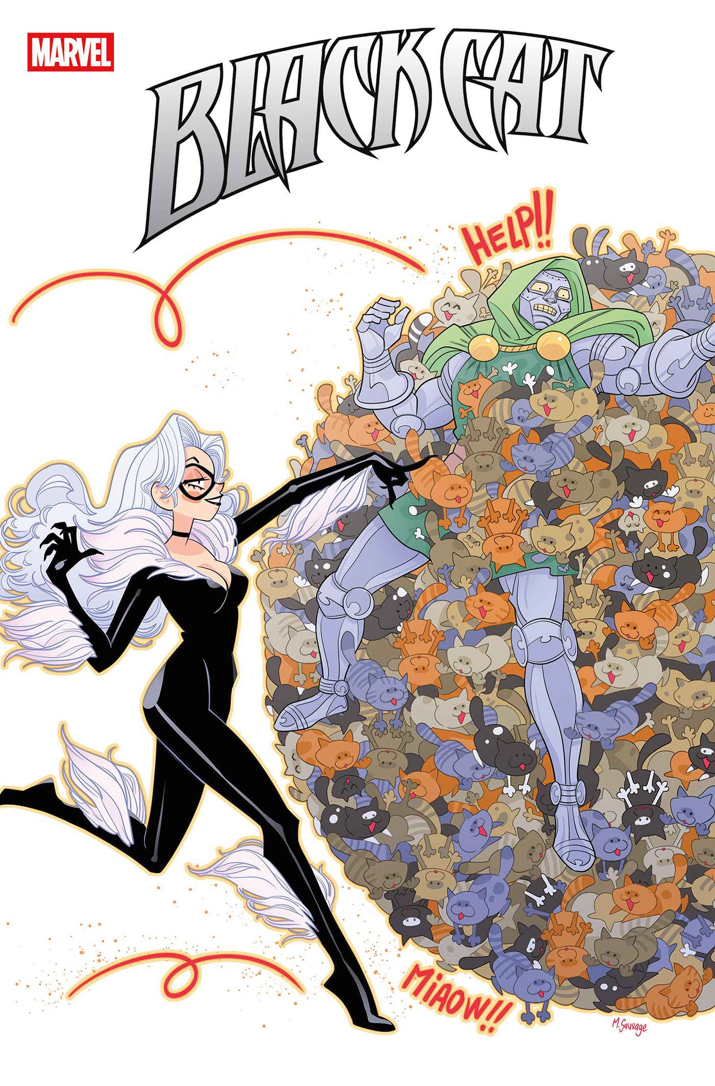 BLACK CAT #8 MARGUERITE SAUVAGE DOOM HOMAGE VARIANT 03/11/2026
