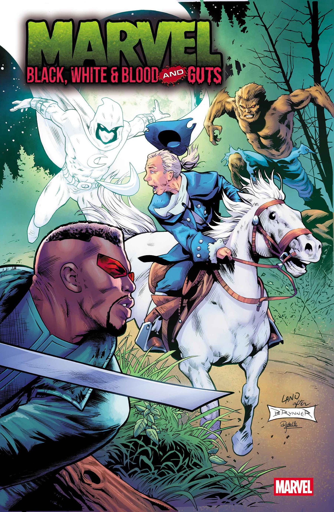 MARVEL: BLACK, WHITE & BLOOD AND GUTS #1 GREG LAND 250TH HOMAGE VARIANT 10/08/25