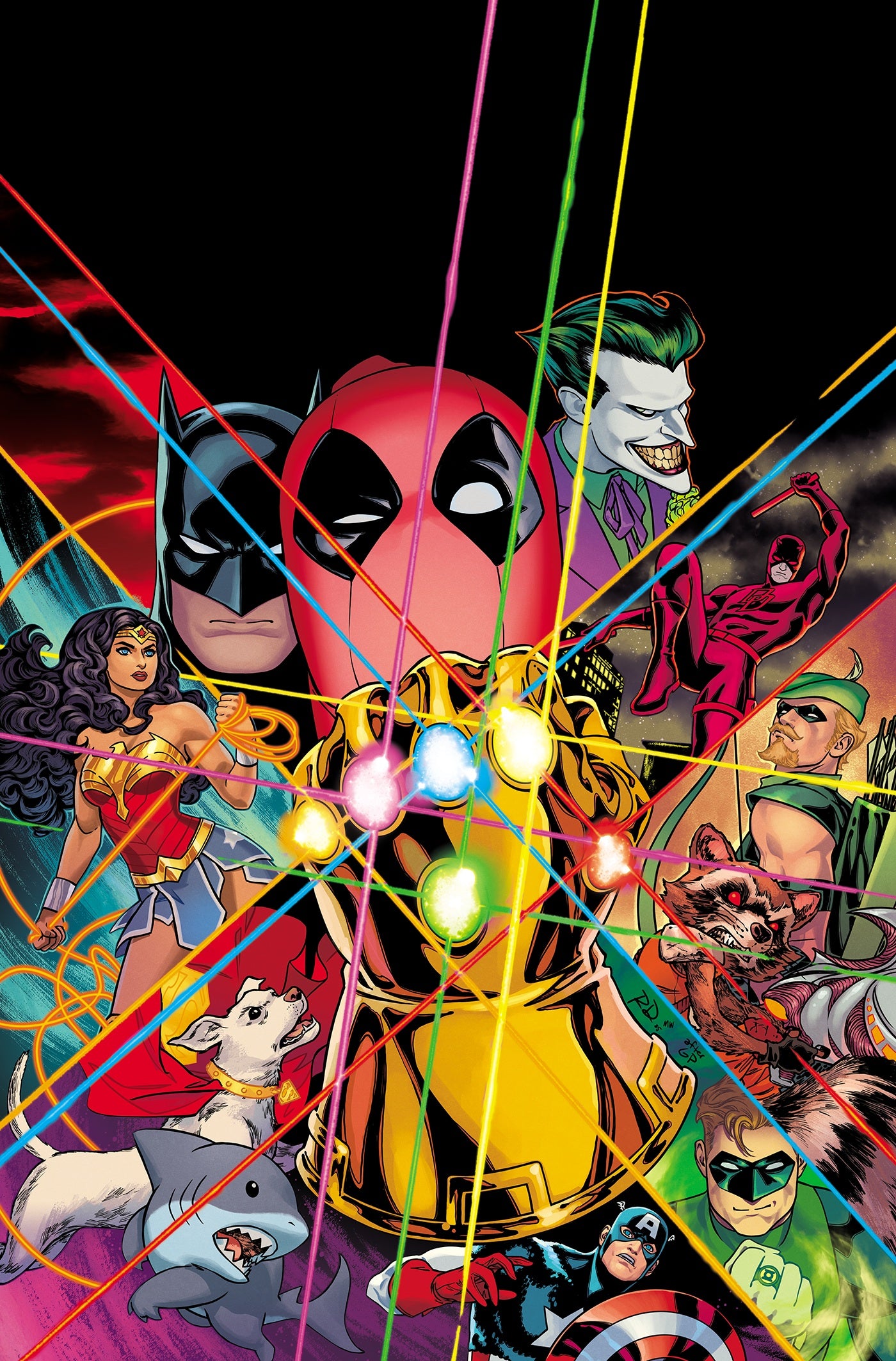 MARVEL/DC: DEADPOOL/BATMAN #1 RUSSELL DAUTERMAN 3RD PRINT 1/25 VIRGIN VARIANT 12/10/25