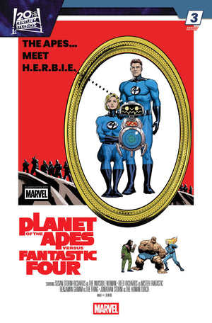 PLANET OF THE APES VS. FANTASTIC FOUR #3 PETE WOODS MOVIE HOMAGE VARIANT 04/15/2026