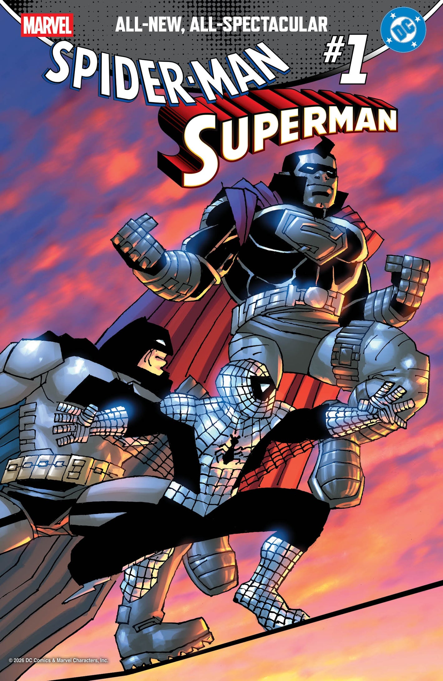 MARVEL/DC: SPIDER-MAN/SUPERMAN #1 1/50 FRANK MILLER VARIANT 04/22/2026
