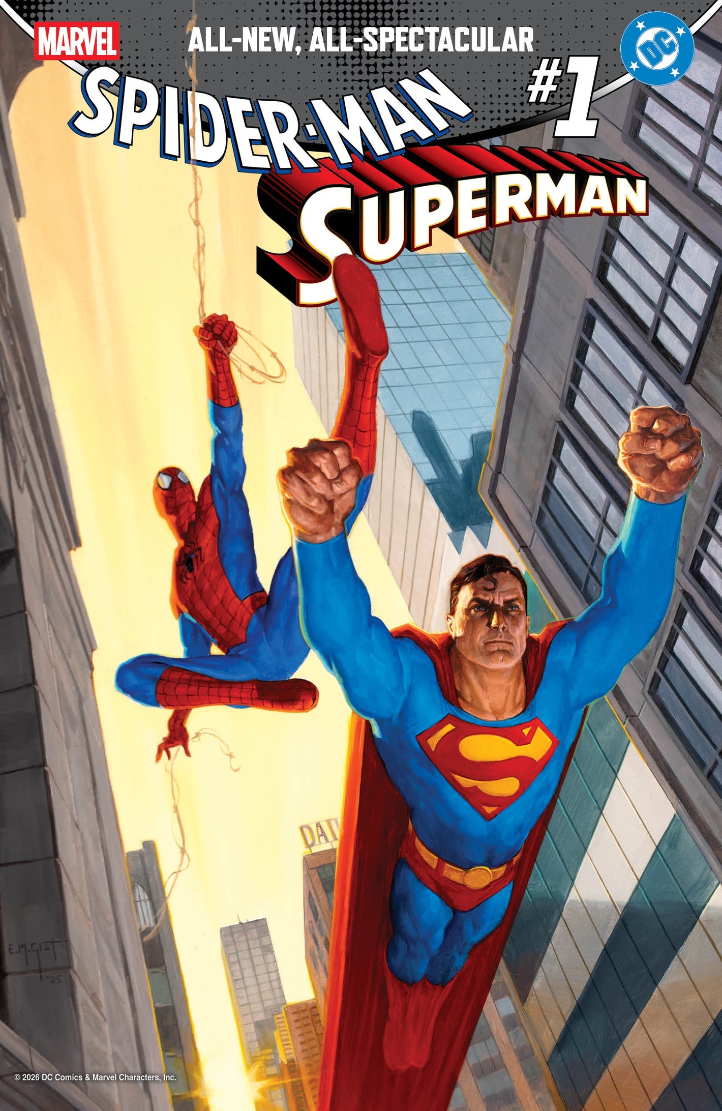 MARVEL/DC: SPIDER-MAN/SUPERMAN #1 1/25 E.M. GIST VARIANT 04/22/2026
