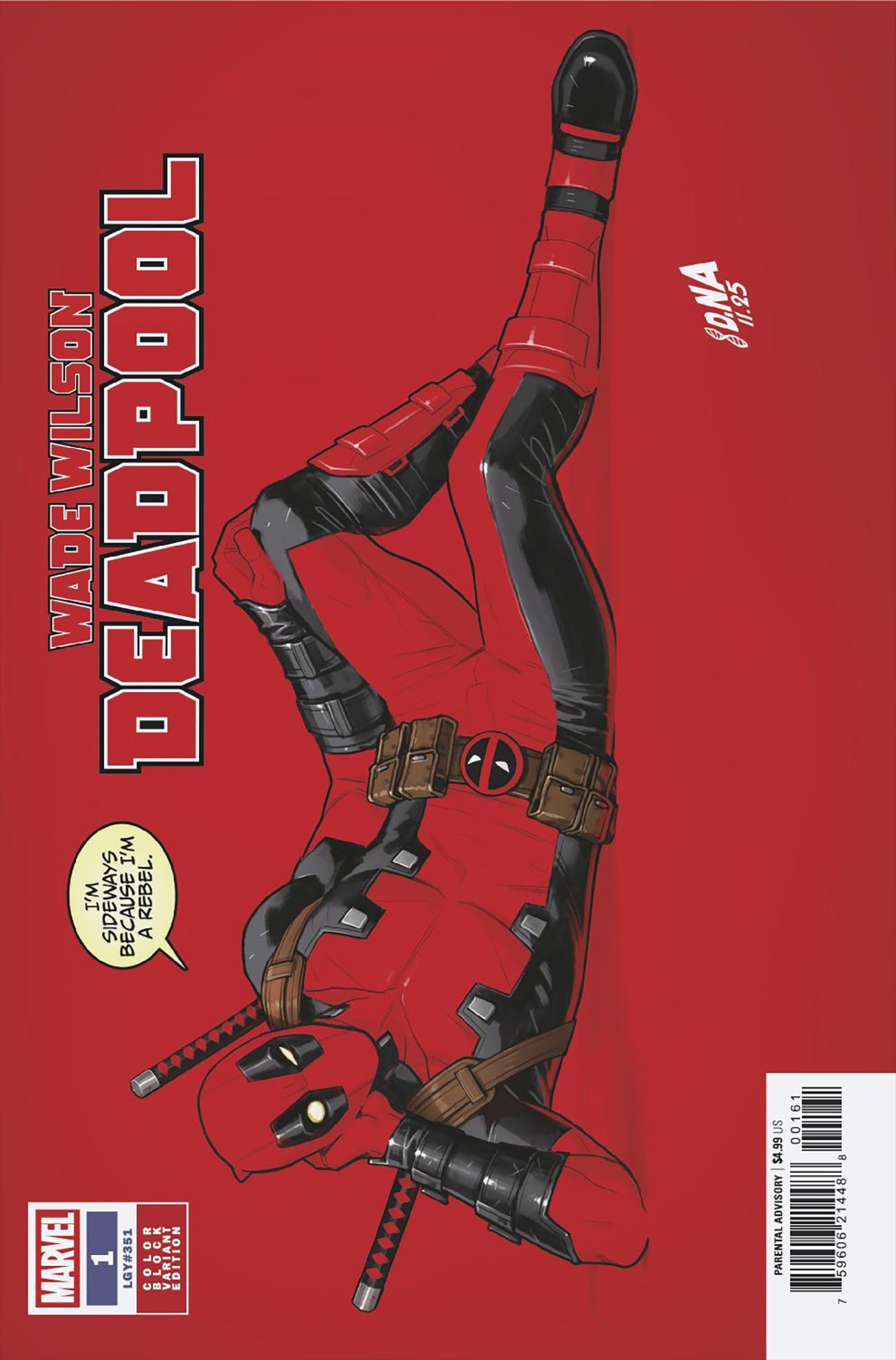 WADE WILSON: DEADPOOL #1 DAVID NAKAYAMA COLOR BLOCK RED VARIANT 02/11/2026