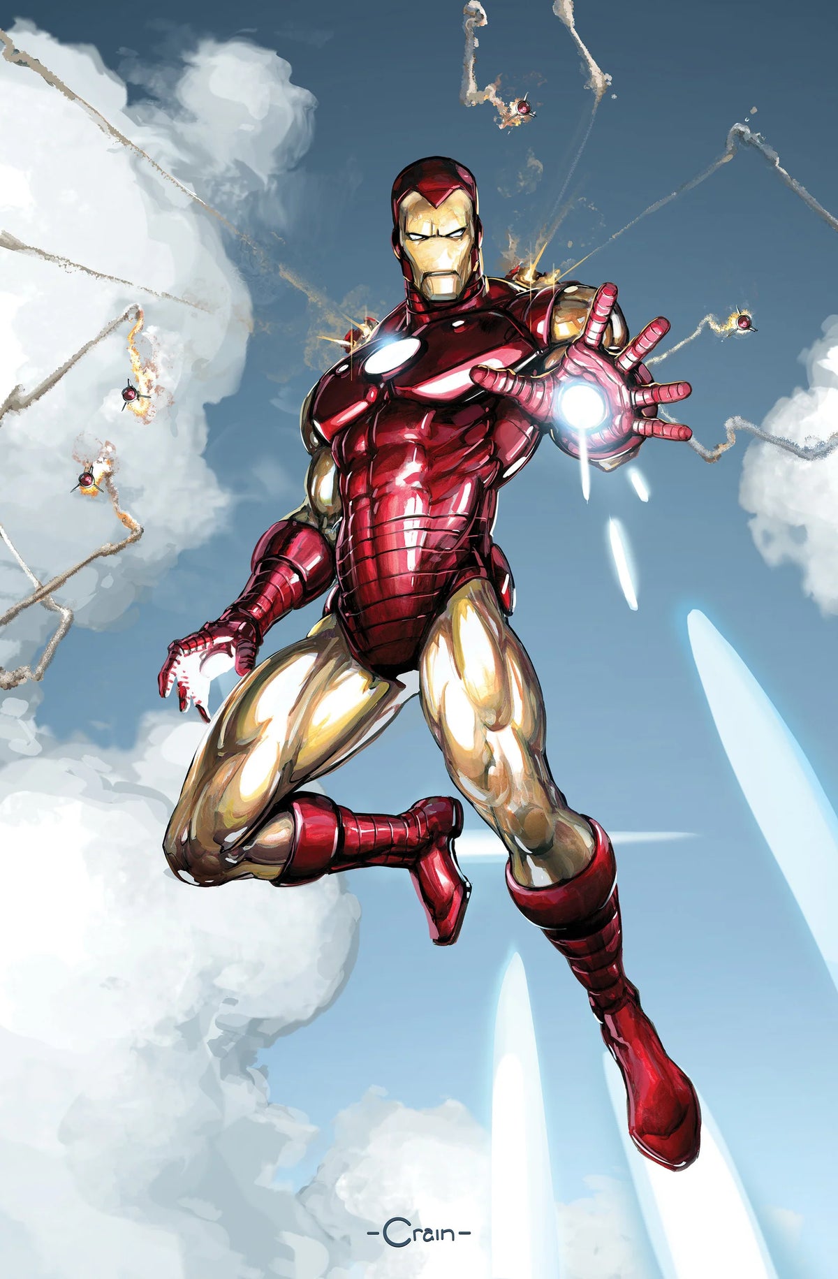 IRON MAN #1 1/50 CLAYTON CRAIN VIRGIN VARIANT