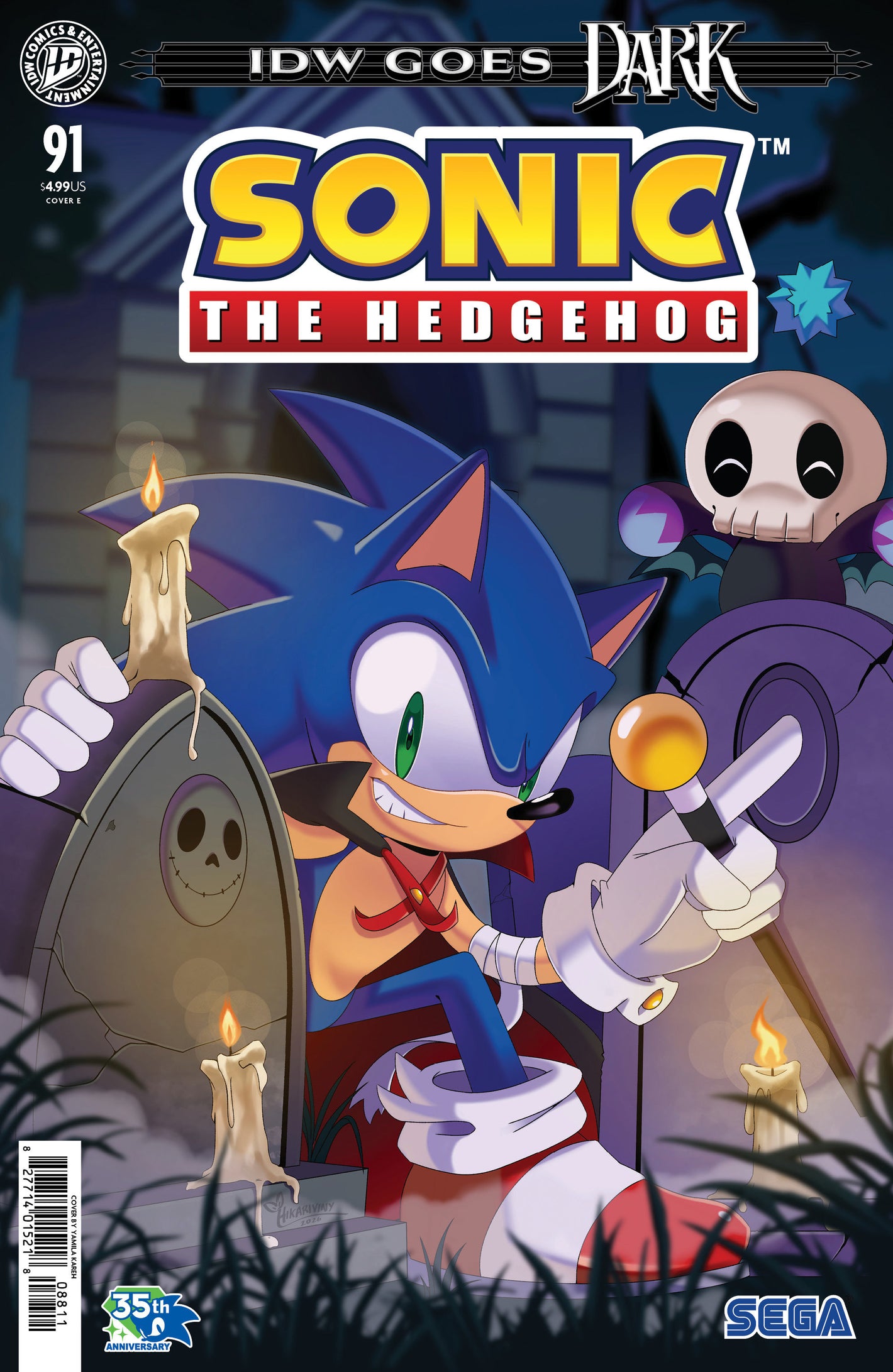 SONIC THE HEDGEHOG #91 VARIANT E (KAREH IDW GOES DARK VARIANT) 10/28/2026