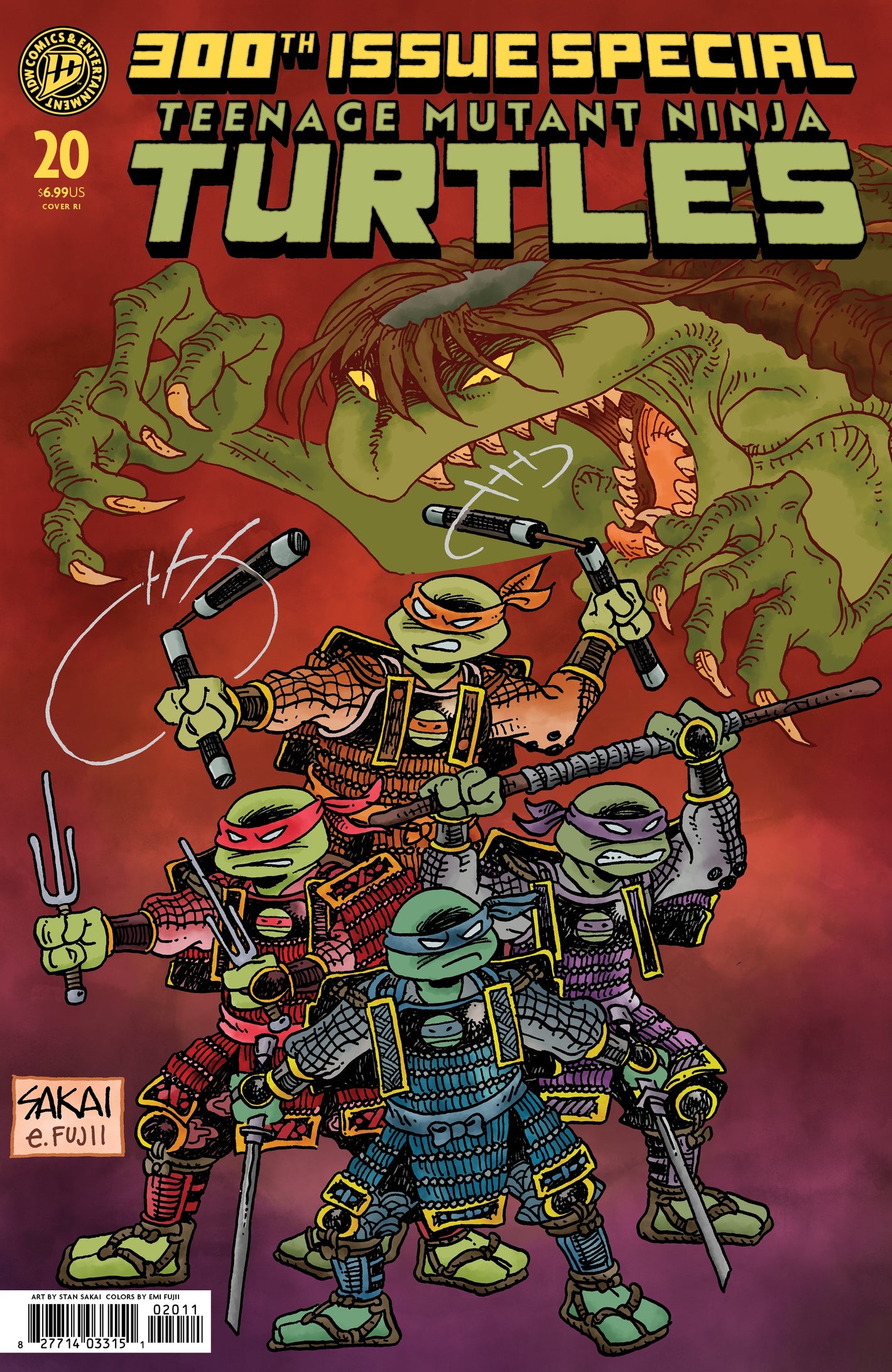 TEENAGE MUTANT NINJA TURTLES #20: 300TH ISSUE SPECIAL 1/50 SAKAI VARIANT 07/22/2026