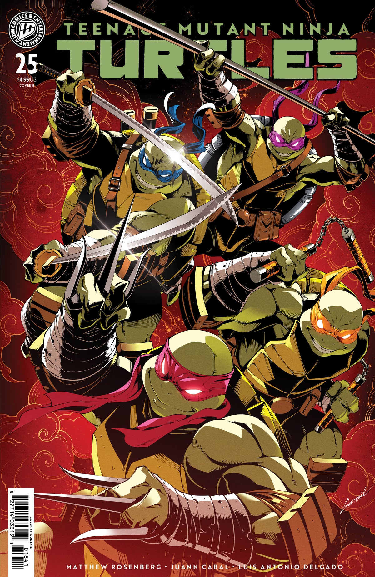 TEENAGE MUTANT NINJA TURTLES #25 VARIANT B (GODTAIL COVER SET) 01/13/2027