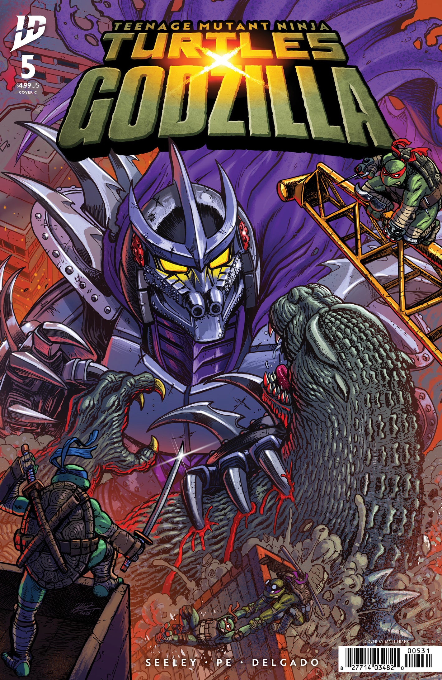 Teenage Mutant Ninja Turtles x Godzilla #5 Variant C (Frank) 04/01/2026