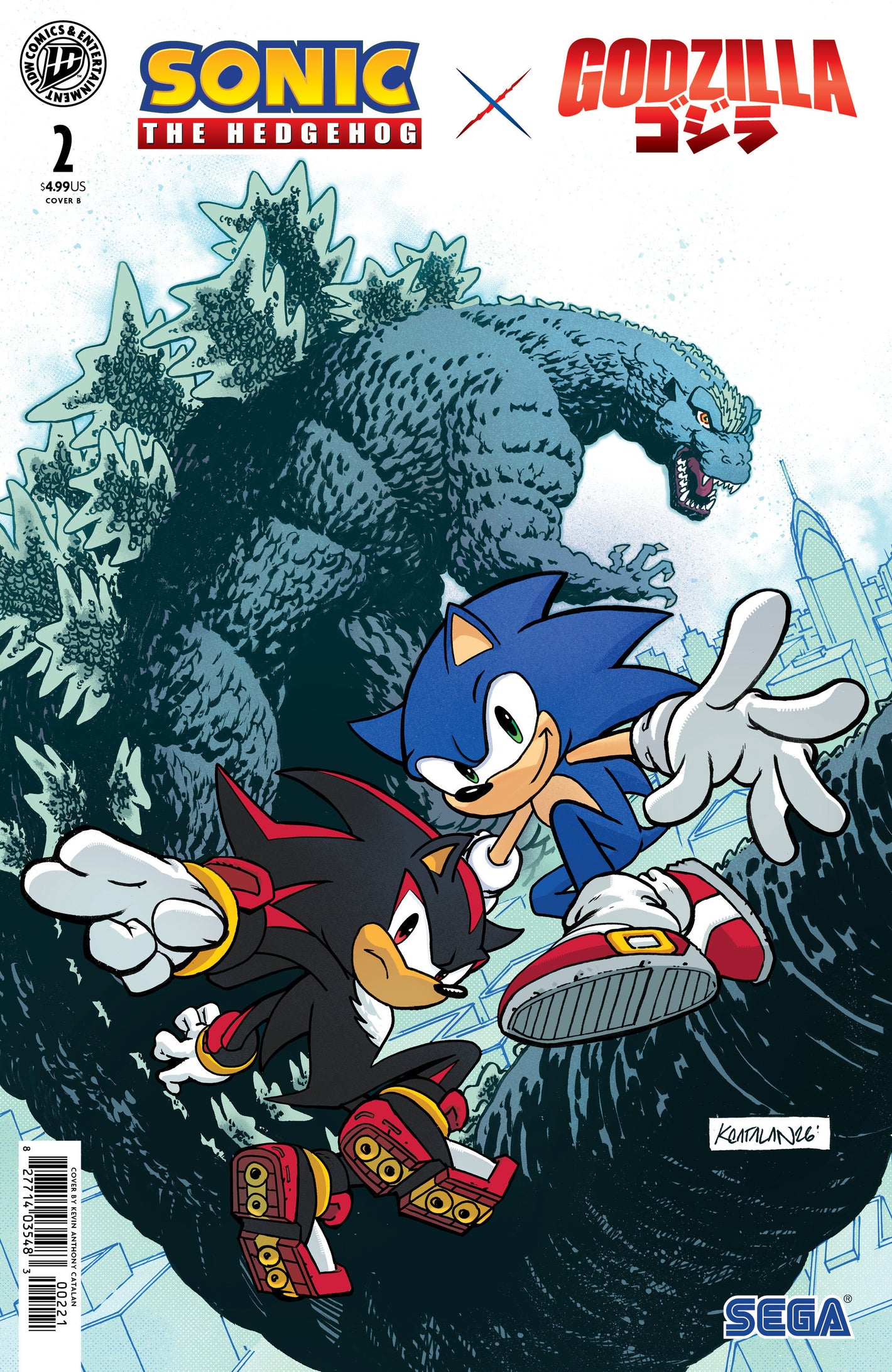 SONIC THE HEDGEHOG X GODZILLA #2 VARIANT B (CATALAN) 09/02/2026