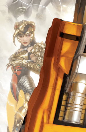 MIGHTY MORPHIN POWER RANGERS (2026) #7 C MEGAZORD CARD STOCK CONNECTING VARIANT (FULL ART, MERCADO) 12/30/2026