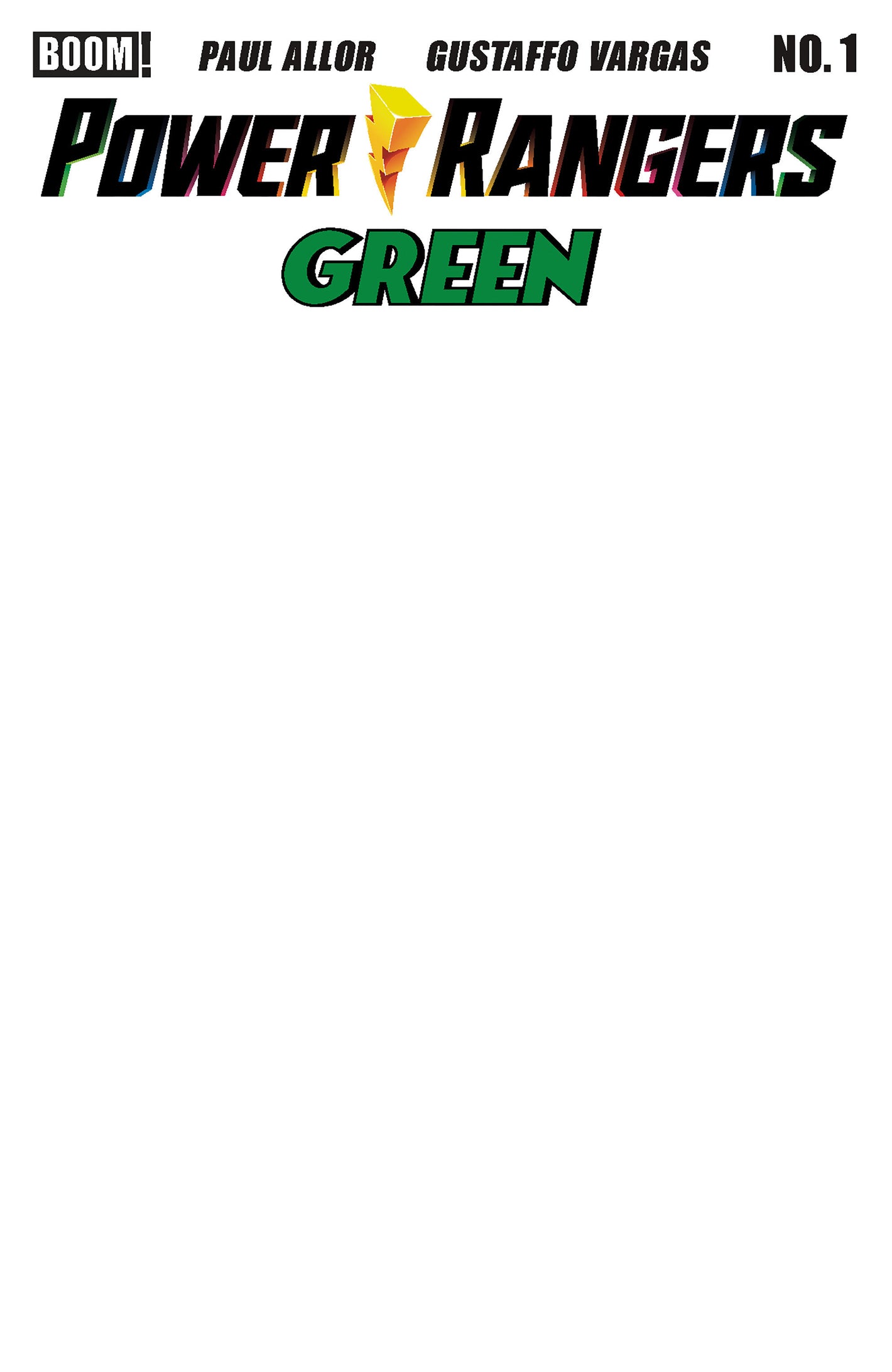 POWER RANGERS GREEN #1 D BLANK SKETCH VARIANT 08/05/2026