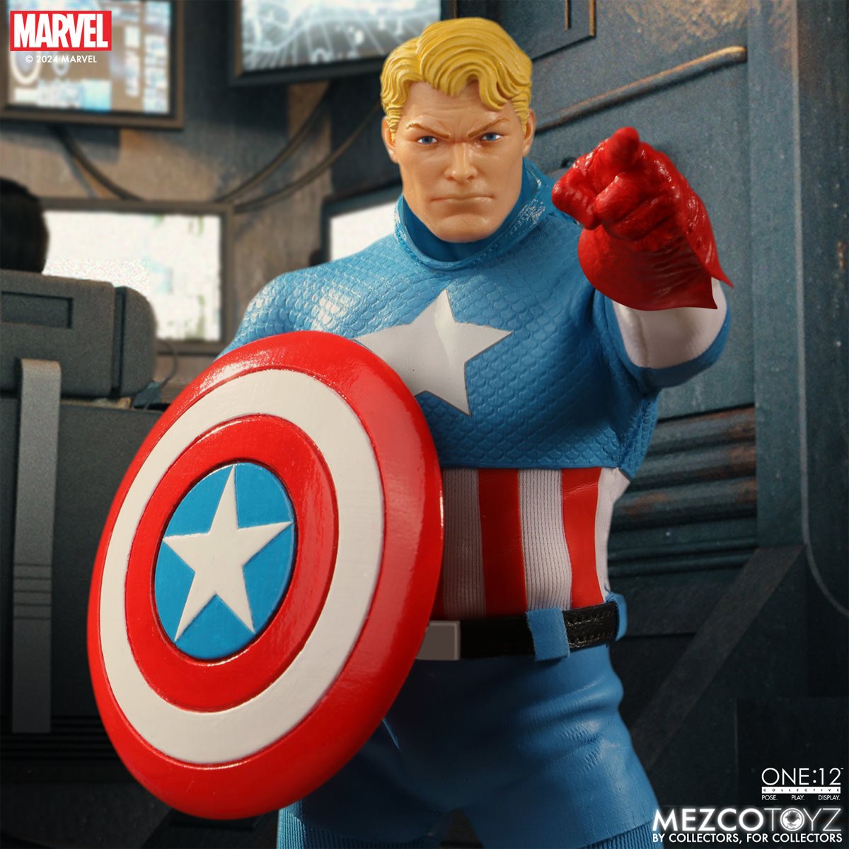 MEZCO ONE 12 - MARVEL - CAPTAIN AMERICA SILVER AGE EDITION