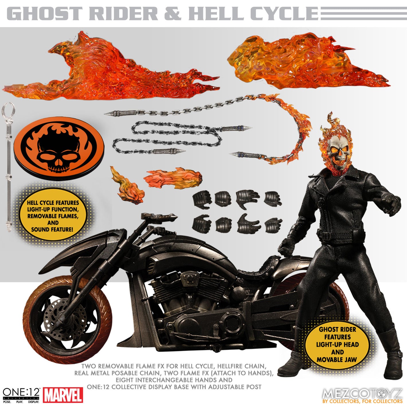 MEZCO ONE:12 - GHOST RIDER & HELL CYCLE