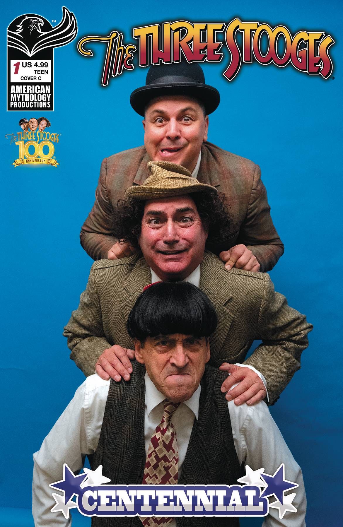 THREE STOOGES CENTENNIAL #1 CVR C NEW STOOGES PHOTO