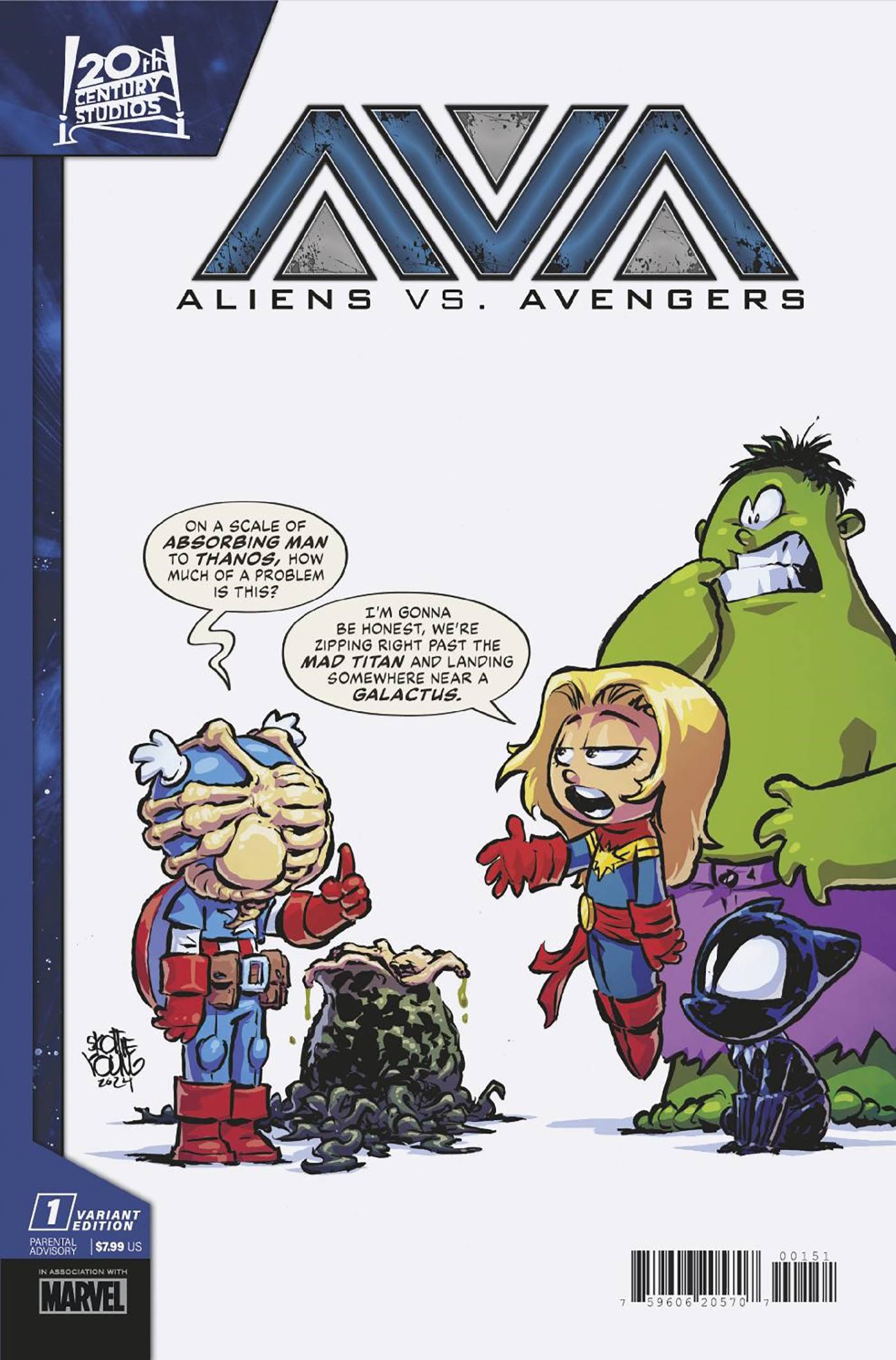 ALIEN VS AVENGERS #1 SKOTTIE YOUNG VAR