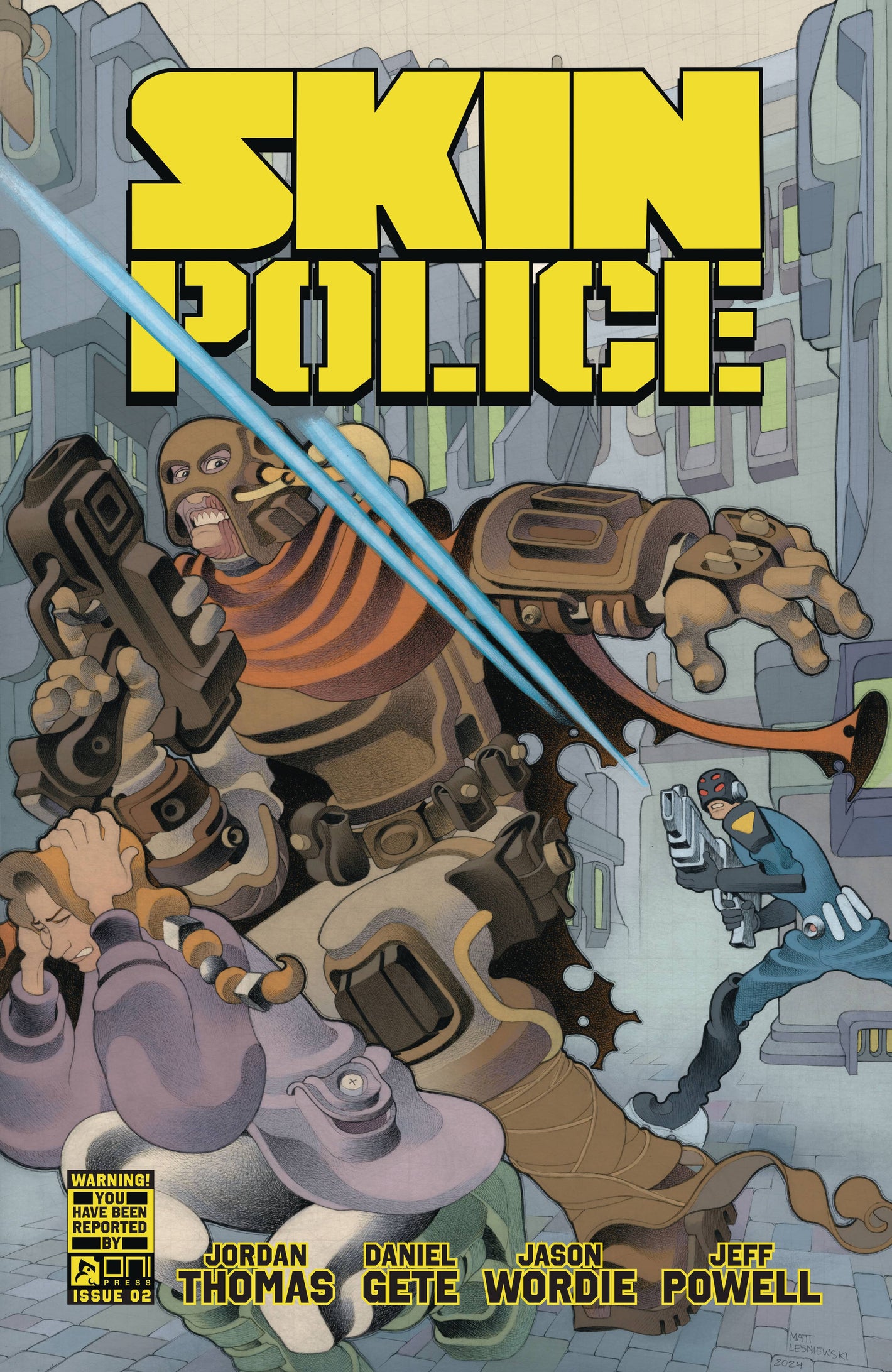 SKIN POLICE #2 (OF 4) CVR B LESNIEWSKI & STEWART (MR)