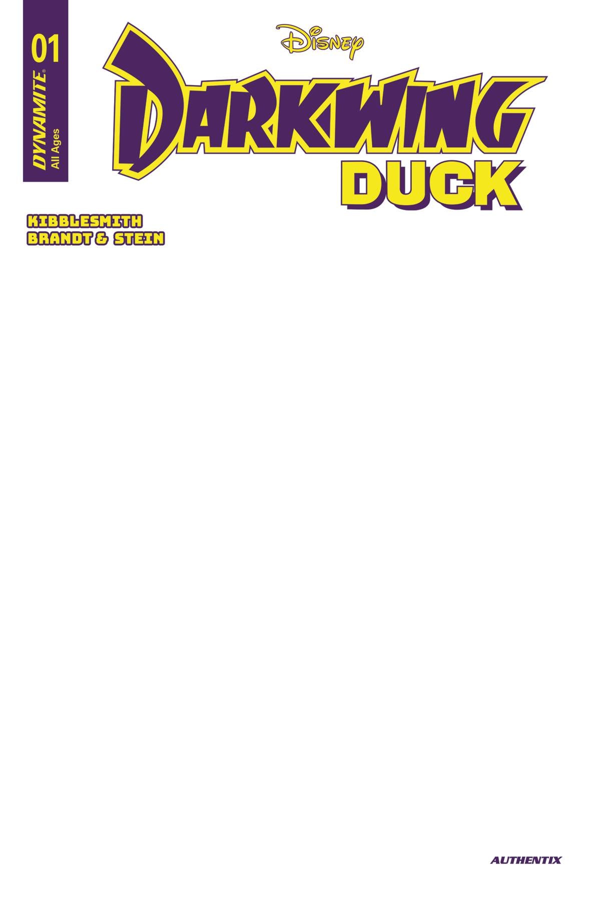 DARKWING DUCK #1 CVR H BLANK AUTHENTIX