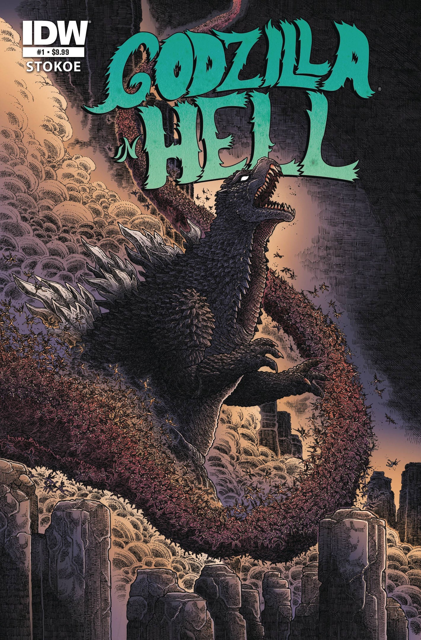 GODZILLA 70TH ANNIV FOIL CLASSIC GODZILLA IN HELL #1 8/20/2025