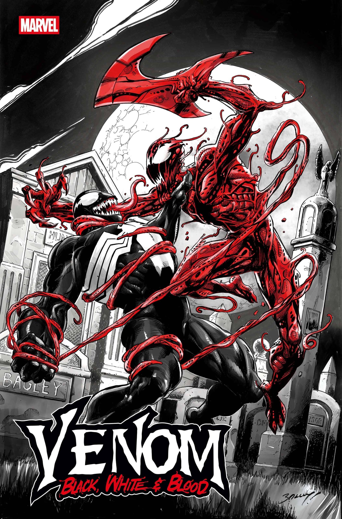 VENOM BLACK WHITE & BLOOD #1 MARK BAGLEY VAR 8/20/2025