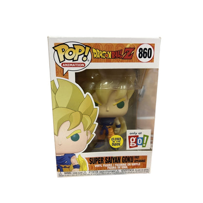 FUNKO POP! DRAGON BALL Z SUPER SAIYAN GOKU GLOW IN THE DARK 860 DBZ EXCLUSIVE
